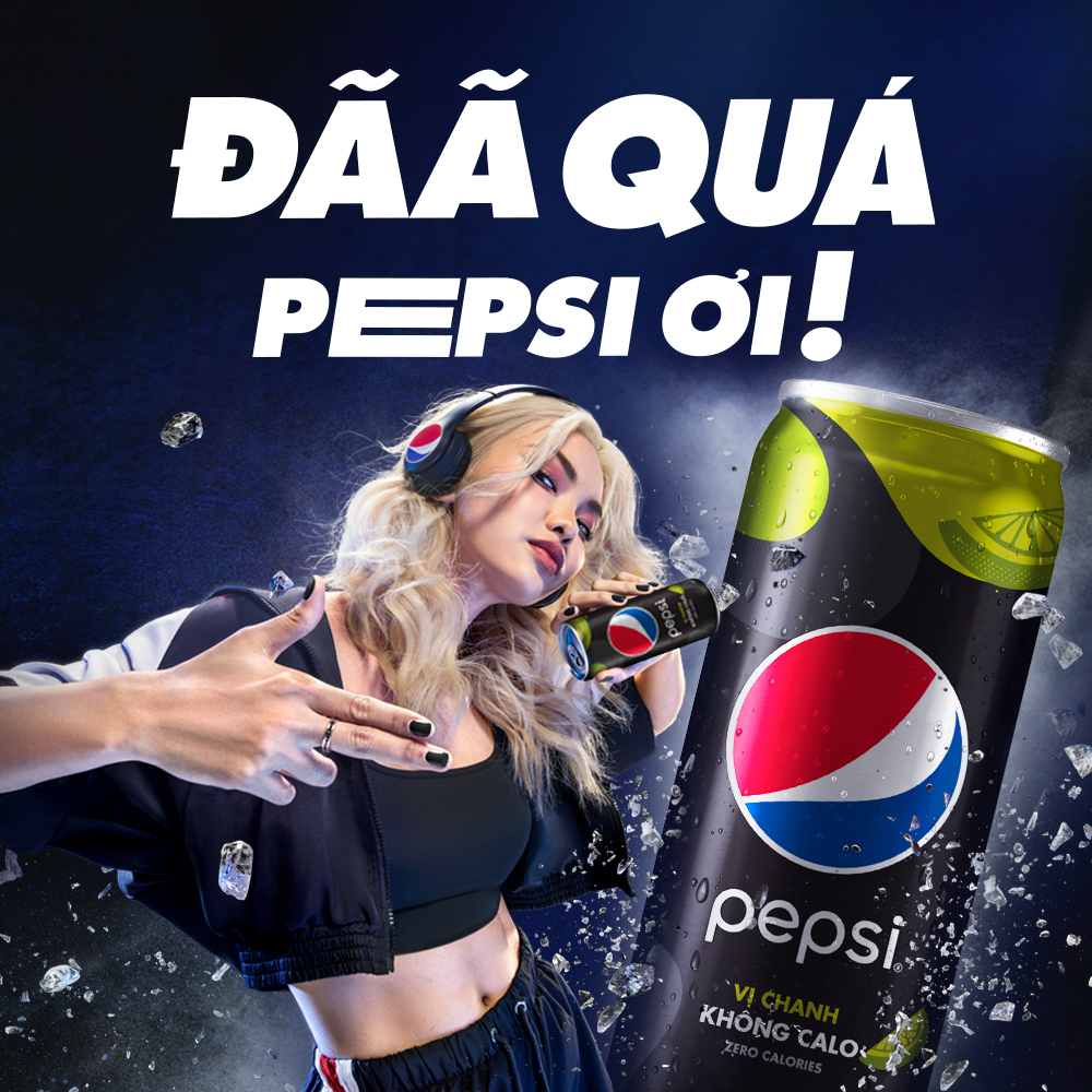 Thùng 24 Lon Nước Uống Có Gaz Pepsi Vị Chanh Không Calo