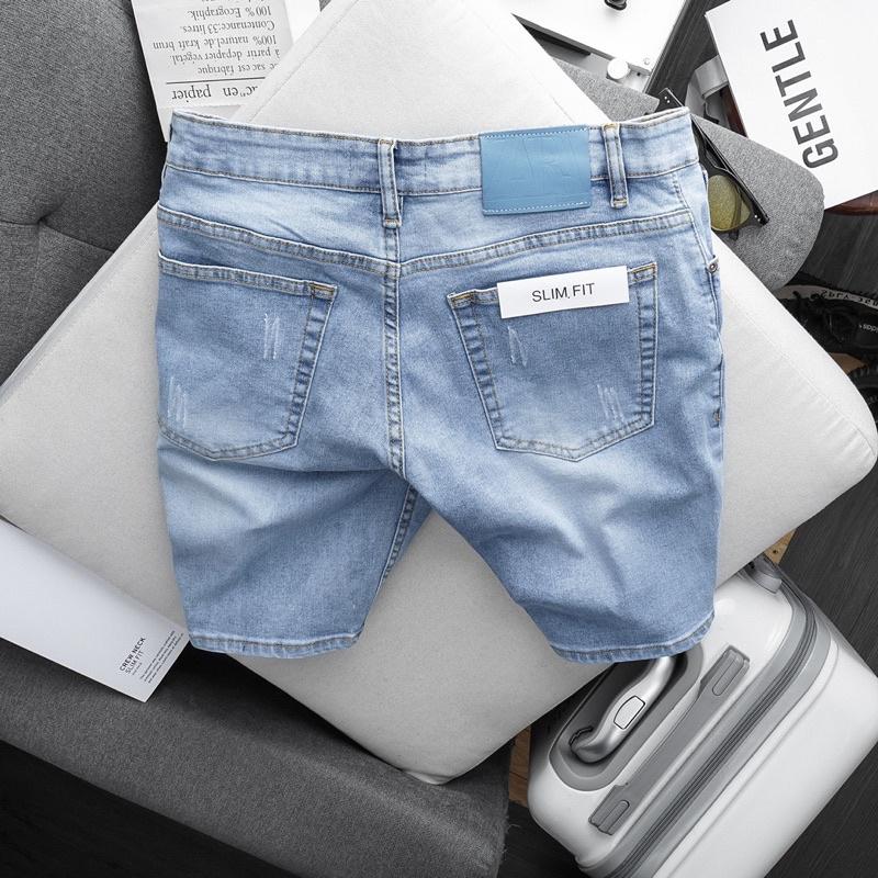 Quần short jean nam xuất khẩu - hàng xuất chuẩn chất co giãn
