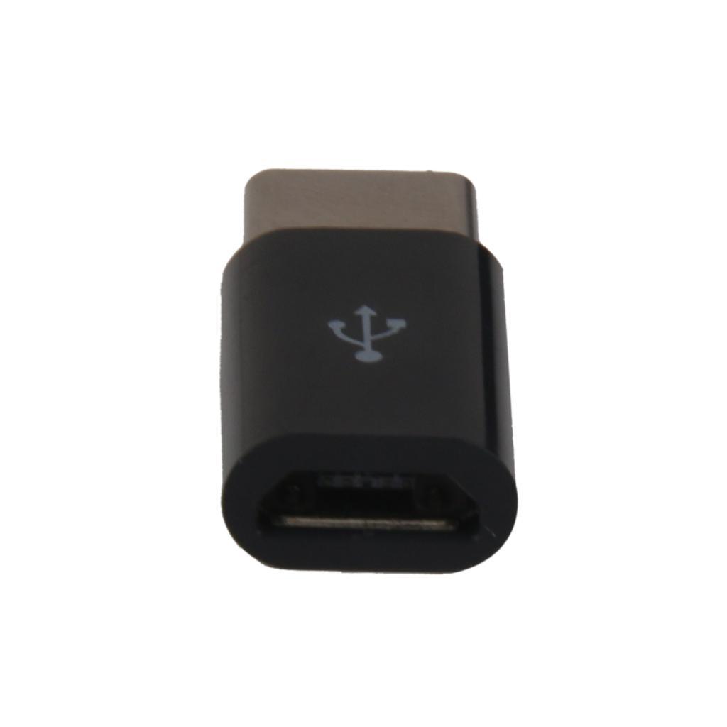2x Premium USB 3.1 Type-C Male to Micro USB Female Data Converter Adapter Black