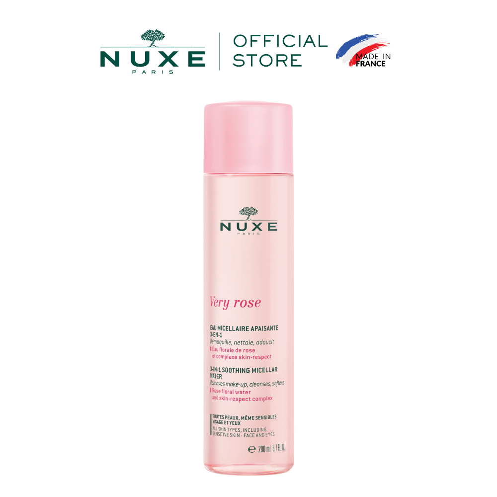 Nước tẩy trang Micellar 3 trong 1 Nuxe Very Rose 200ml