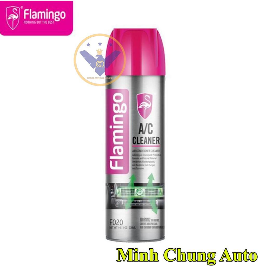 Bình xịt khử mùi và vệ sinh dàn lạnh điều hòa ô tô Flamingo Air Condition