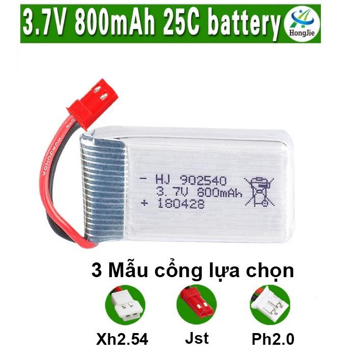 Pin Máy Bay Điều Khiển Flycam Dung Lượng Cao 3.7V 800mAh 25C