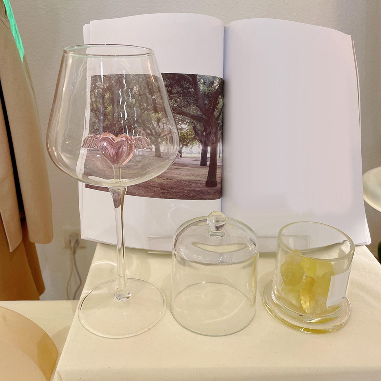 Transparent Wine Glasses Shape Statue for Christmas Birthday
