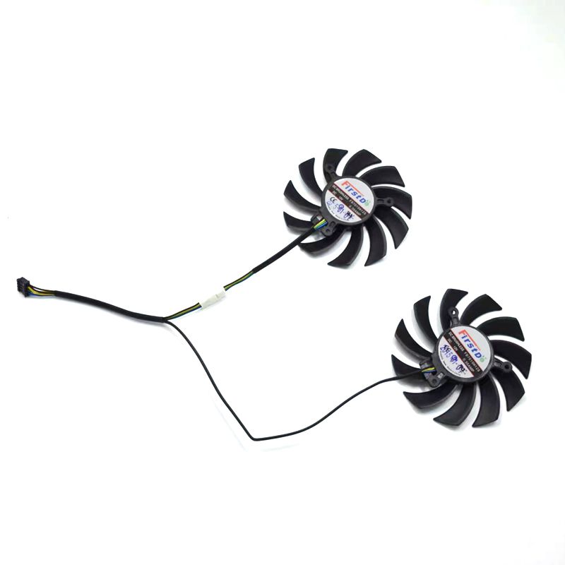 2PCS 75MM FD7010H12S 4PIN Dual-X HD7850 Cooler Fan Replace For Sapphire Dual-X HD7850 1G GDDR5 Sapphire HD 7850 2GB Cards Fans