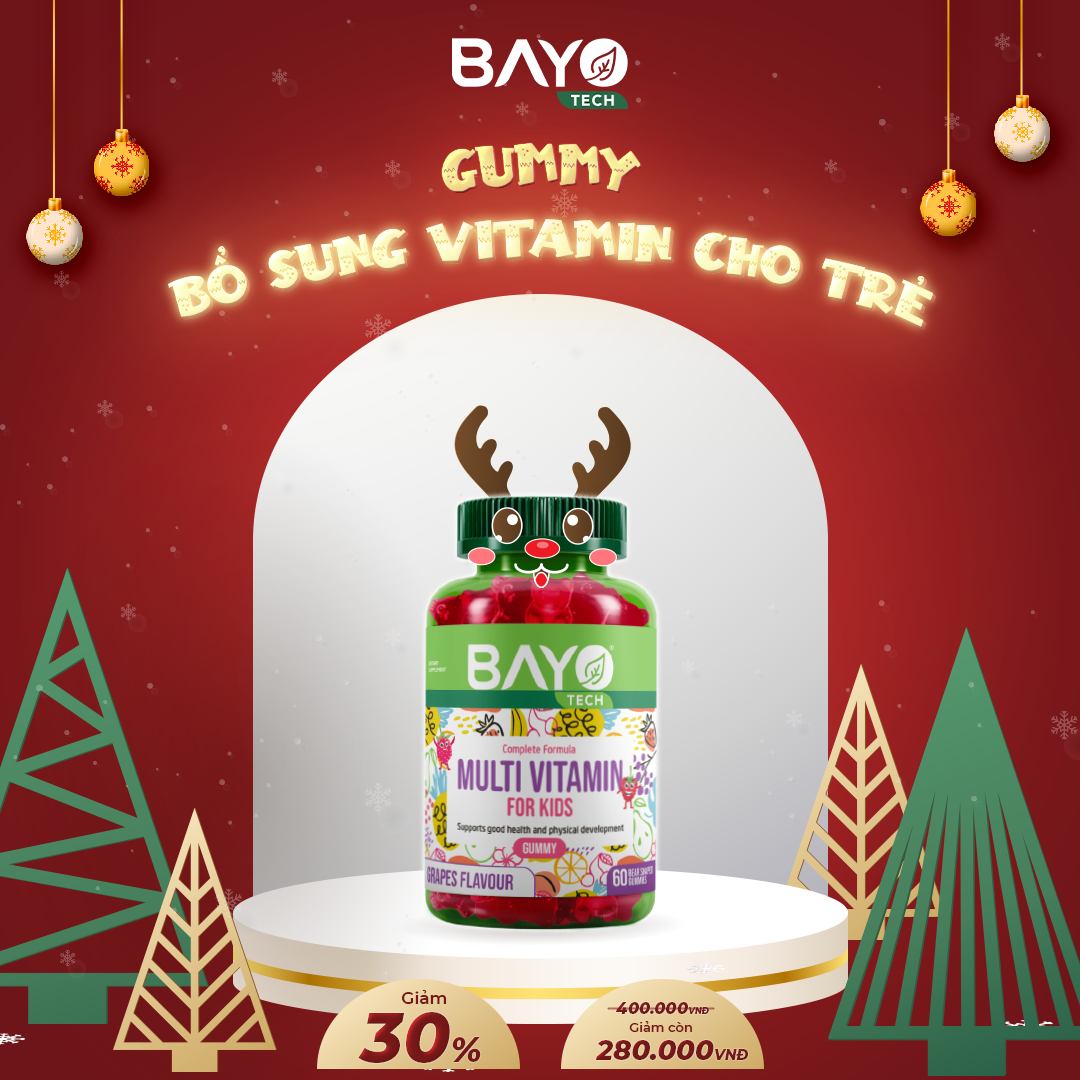 Viên nhai gummy bổ sung vitamin cho trẻ em Bayotech - Gummy Multi Vitamin For Kids