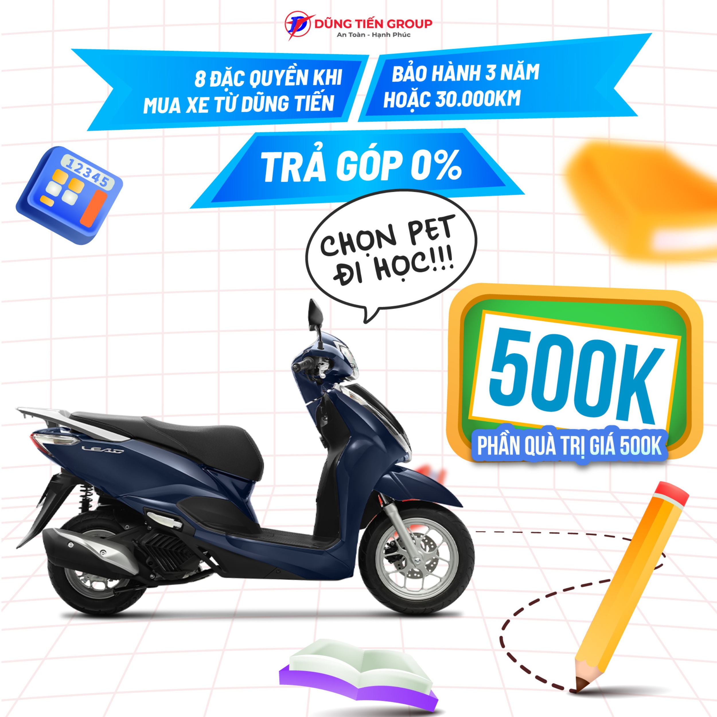 Xe Máy Honda LEAD 125cc 2025 - Phiên Bản Cao Cấp