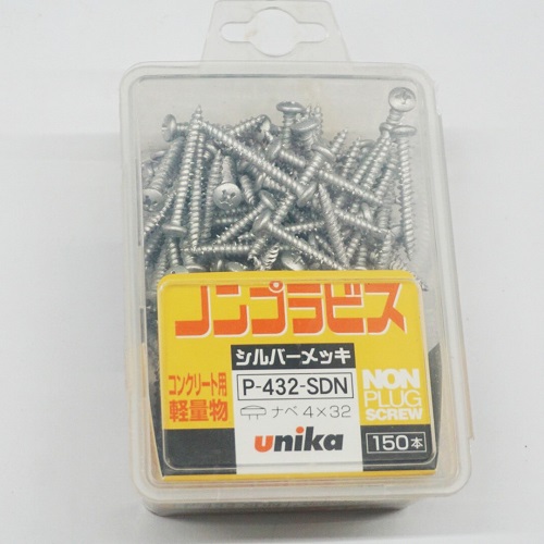 Vít bê tông 4mm đầu dù Unika P432 (không cần dùng tắc kê nhựa)