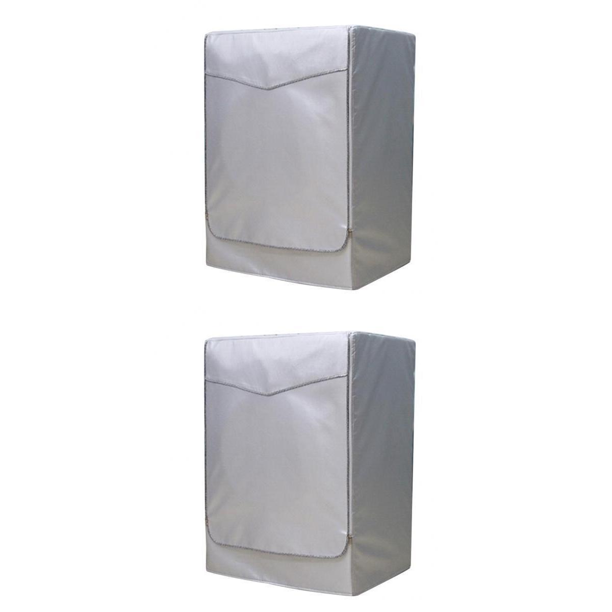 Set of 2 Fully Automatic Washing Machine Cover Protector Cover Anti-aging