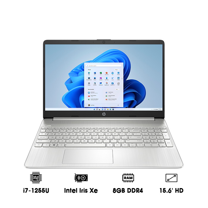 Laptop HP 15s-fq5104TU 6K7E4PA (i7-1255U | 8GB | 512GB | Intel Iris Xe Graphics | 15.6' HD | Win 11) - Hàng Chính Hãng