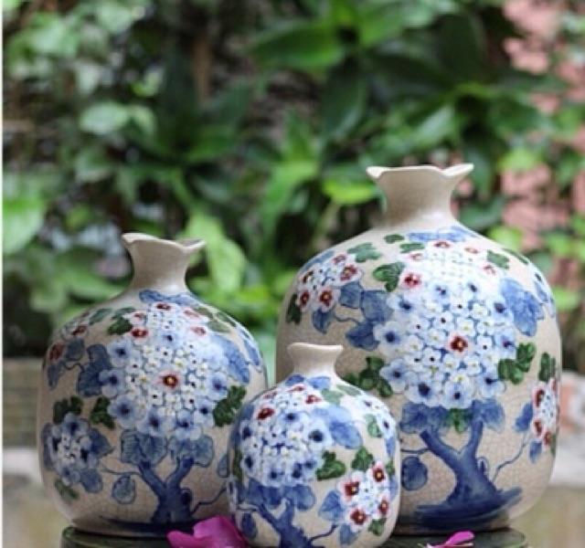 BỘ VÒ MEN RẠN VẼ CẨM TÚ CẦU