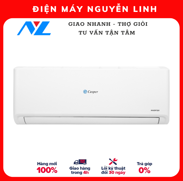 Máy lạnh Casper 1 chiều Inverter 1.5HP GC-12IS33 2022- Hàng chính hãng (Chỉ giao HCM)