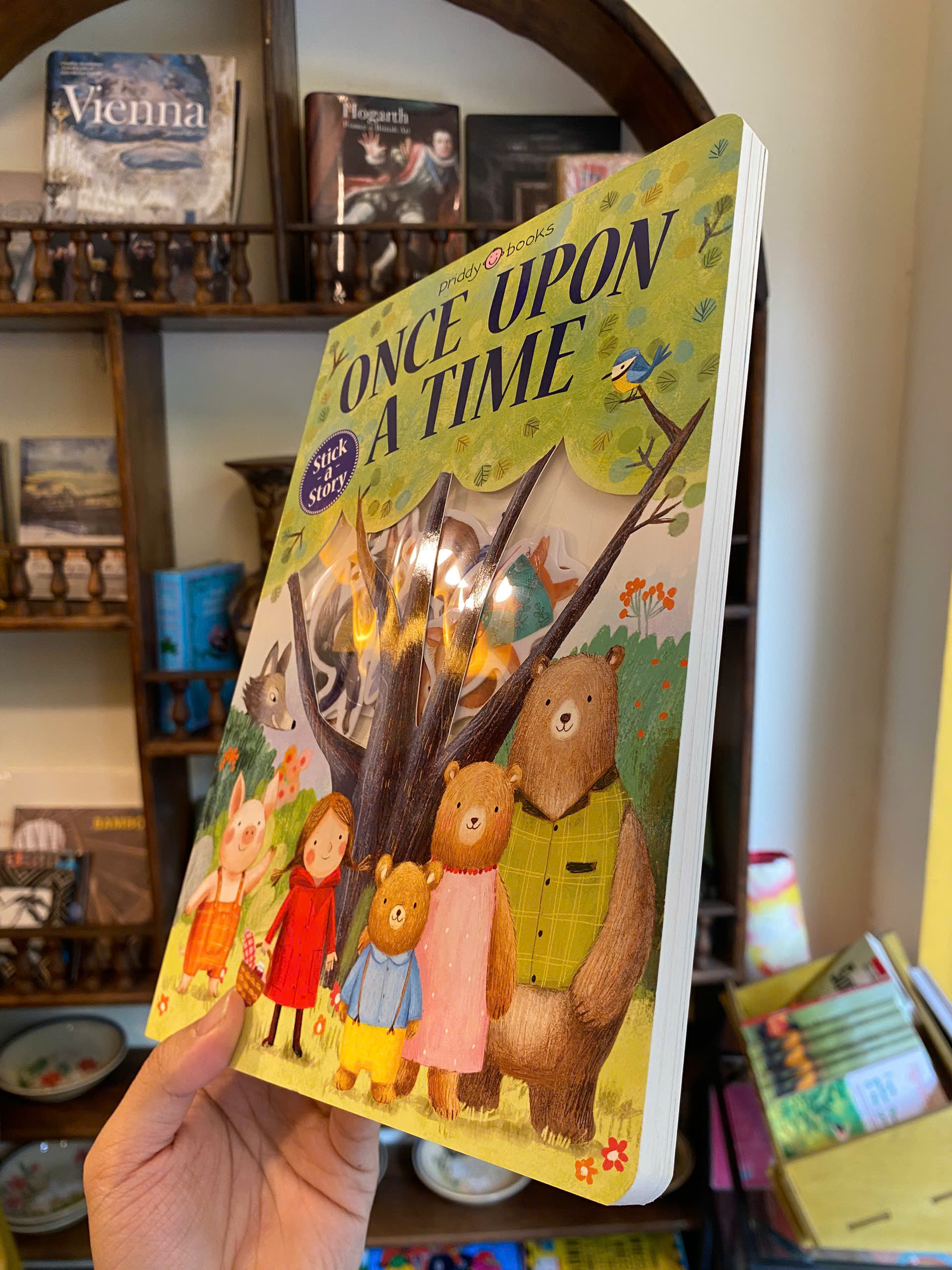 Sách - Once Upon A Time - Stick a Story (Priddy Books) | Children English Book / Ngoại văn Thiếu nhi