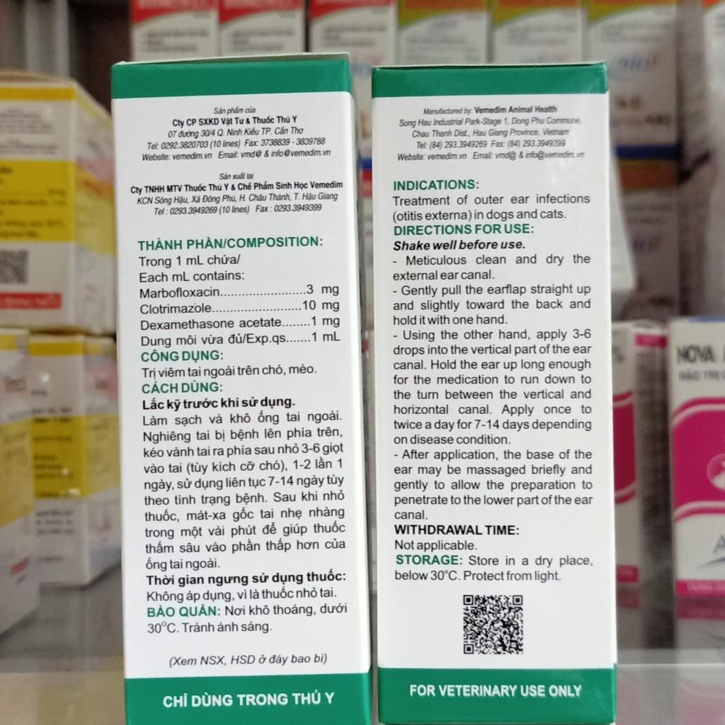 Dung Dịch Nhỏ Tai Đặc Trị Viêm Tai Ngoài Do Nấm Vemedim 10ml