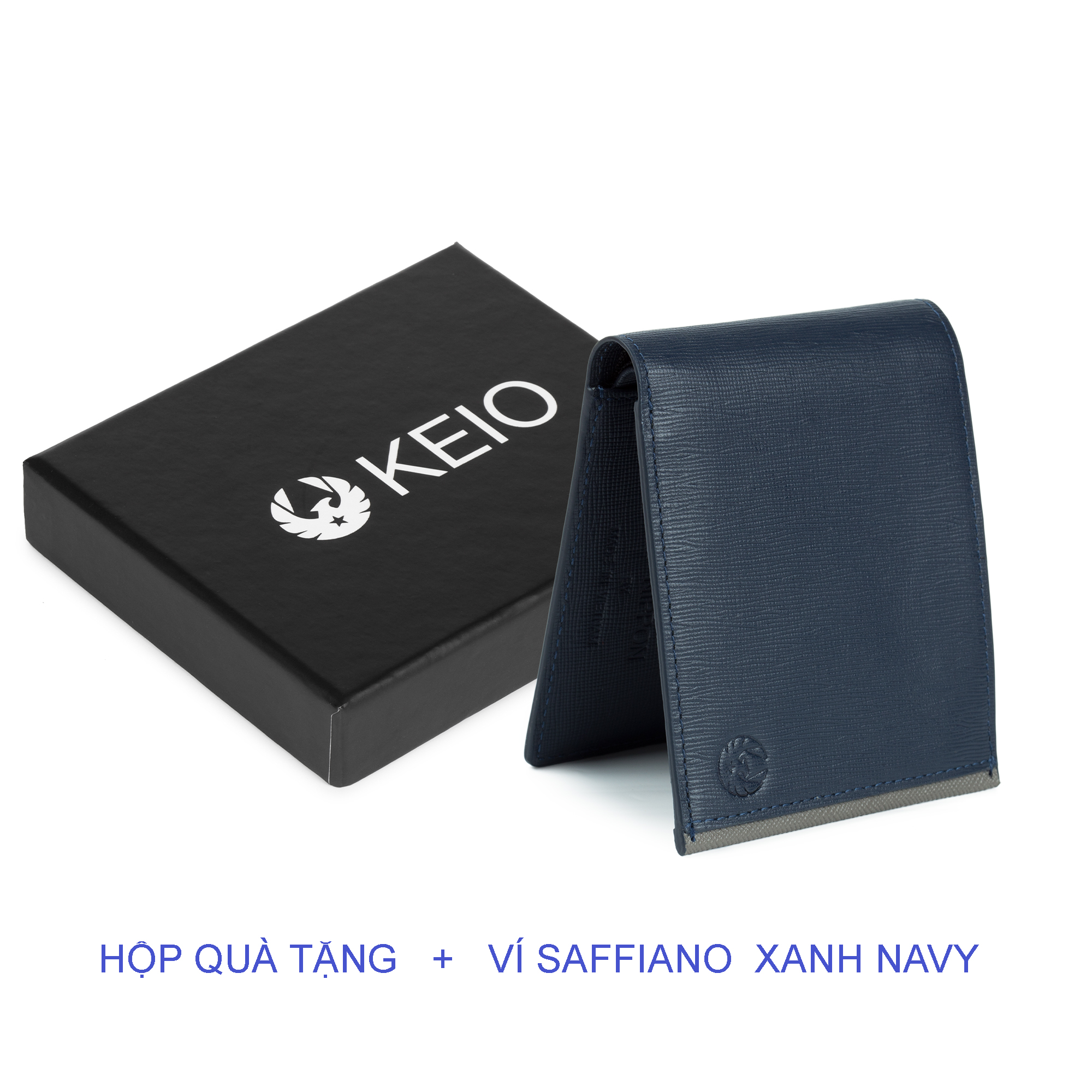 Hình ảnh [ KEIO NIPPON ] Ví Nam Da Bò Saffiano Cao Cấp Nhập Khẩu | Bóp Nam Kiểu Ngang