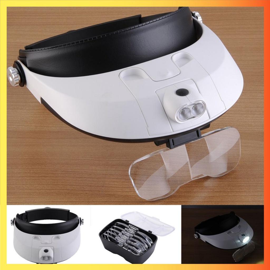 Kính lúp đeo đầu có đèn led chiếu sáng V4