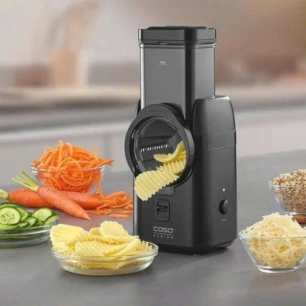 MÁY CẮT LÁT – BÀO – CẮT SỢI CASO MULTISLICER (Màu đen, 80W) hàng chính hãng