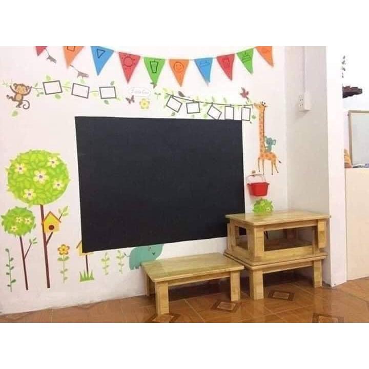 Bảng Decal Dán Tường Cho Bé, Bảng Viết Phấn 45x200cm - Tặng Kèm 5 Viên Phấn