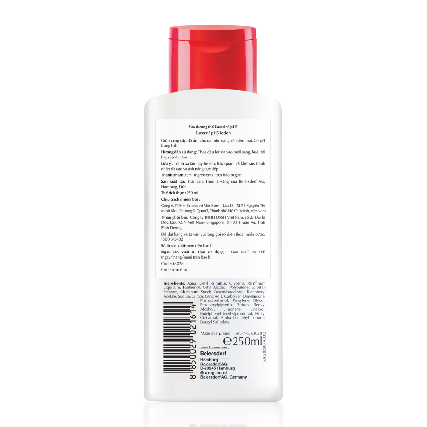 Sữa Dưỡng Thể Cho Da Nhạy Cảm Eucerin pH5 Skin Protection Lotion (250 ml) (Không Mùi)