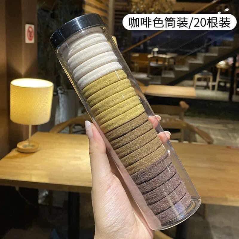 Ống chun buộc tóc trơn nhiều màu sắc cho nữ