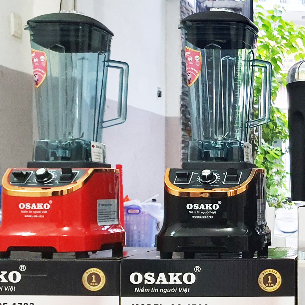 Máy xay sinh tố công nghiệp 1700W Osako OS-1723 cối nhựa kháng vỡ 2L, xay sinh tố không bị quá tải - Hàng chính hãng
