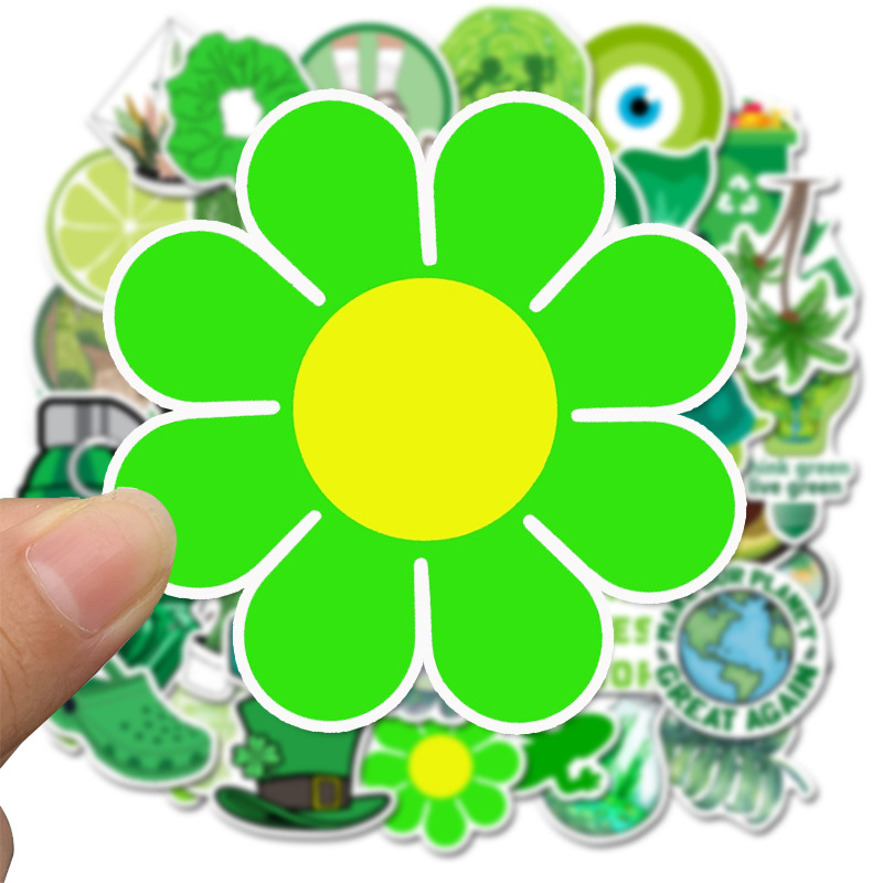 Bộ 50 miếng Sticker hình dán Green stub