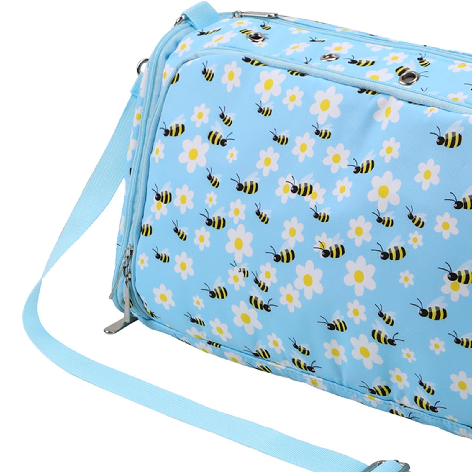 Yarn Case Knitting Tote Knitting Bag Zippered Lightweight Large Capacity Small Carrying Case Travel Multipockets Organizer Storage Tote