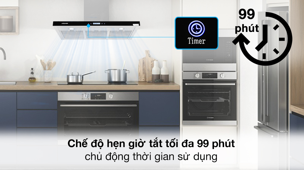 Máy hút mùi Kocher K-225C (90CM) - Hàng Chính Hãng