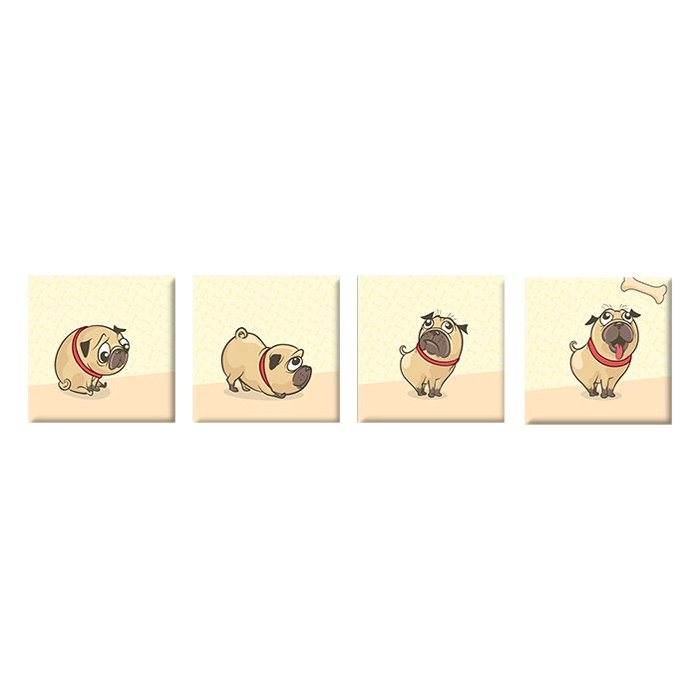 Tranh Canvas "Bữa Ăn Của Pug" W132