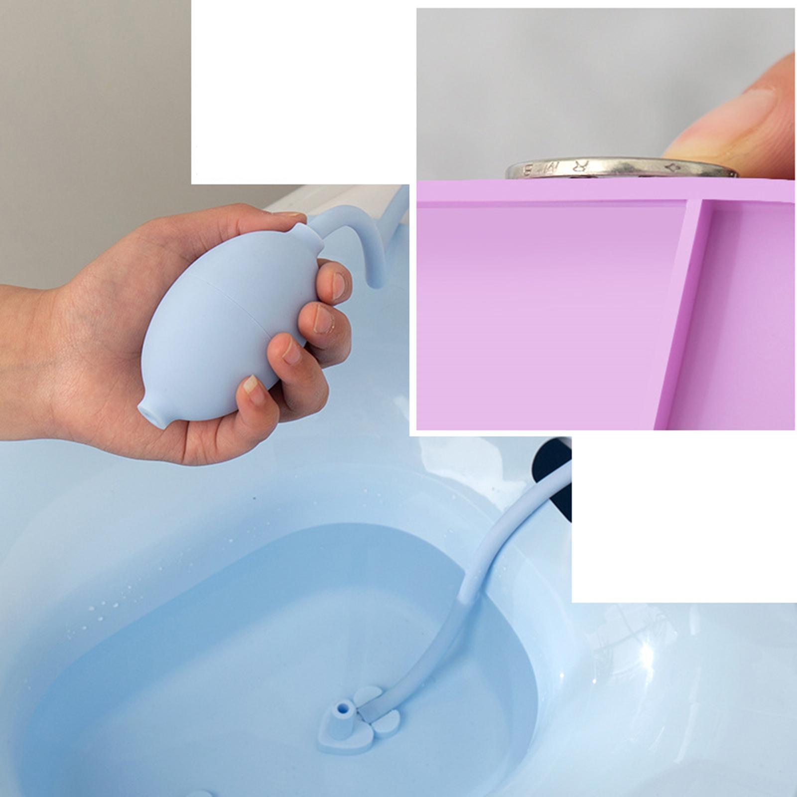 Sitz Bath Toilet Seat with Flusher for Postpartum Hemorrhoids