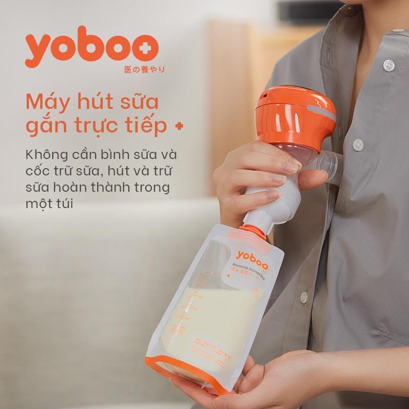 [Kèm cổ nối] Set 90 túi trữ sữa mẹ Yoboo YB-004 có nắp vặn dung tích 200ml chất liệu PET an toàn cho bé - Hàng chính hãng