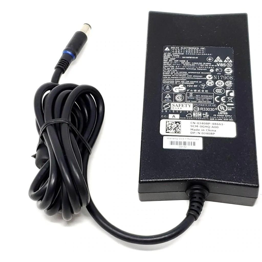 (ADAPTER) SẠC LAPTOP DÀNH CHO DELL 19.5V-7.7A (150W) (SLIM, Đầu Kim Lớn) kích thước đầu ghim (ADAPTER) SẠC 7.4 x 5.0 mm