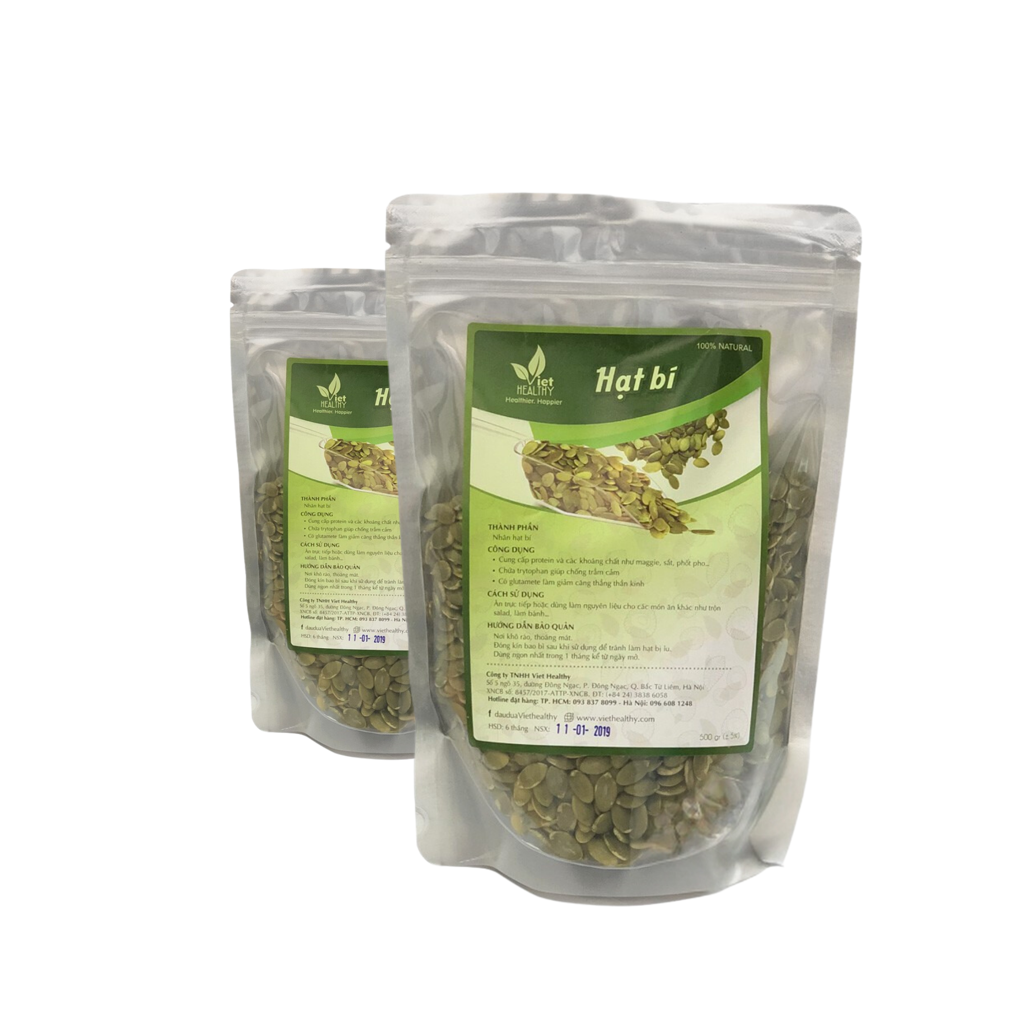 Nhân hạt bí Ấn Độ 500g