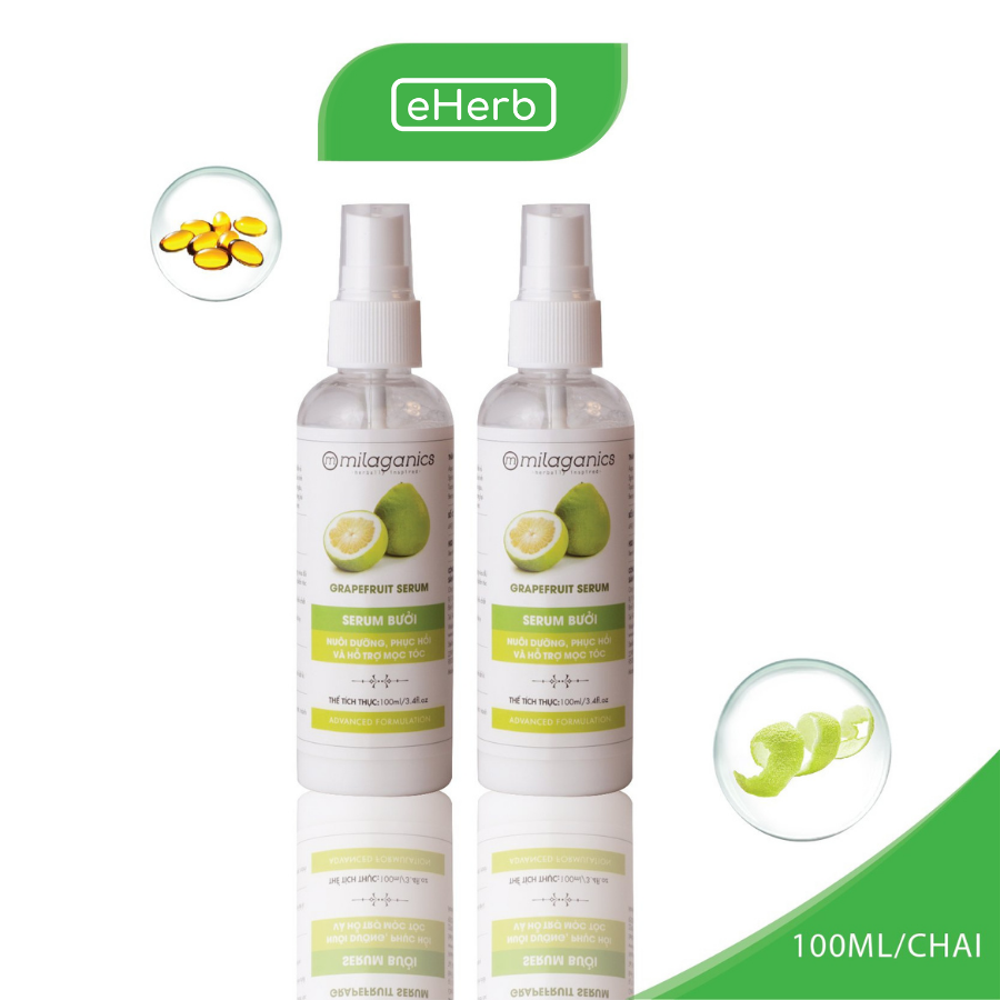 Combo 2 Serum Bưởi Milaganics (100ml/ Chai)