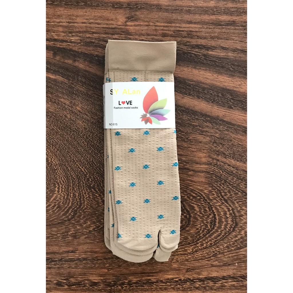 Combo 5 hoặc 10 đôi vớ da nữ , họa tiết bông nhiều màu lựa chọn , thun dày cotton 100% co giãn tốt , thương hiệu ALAn