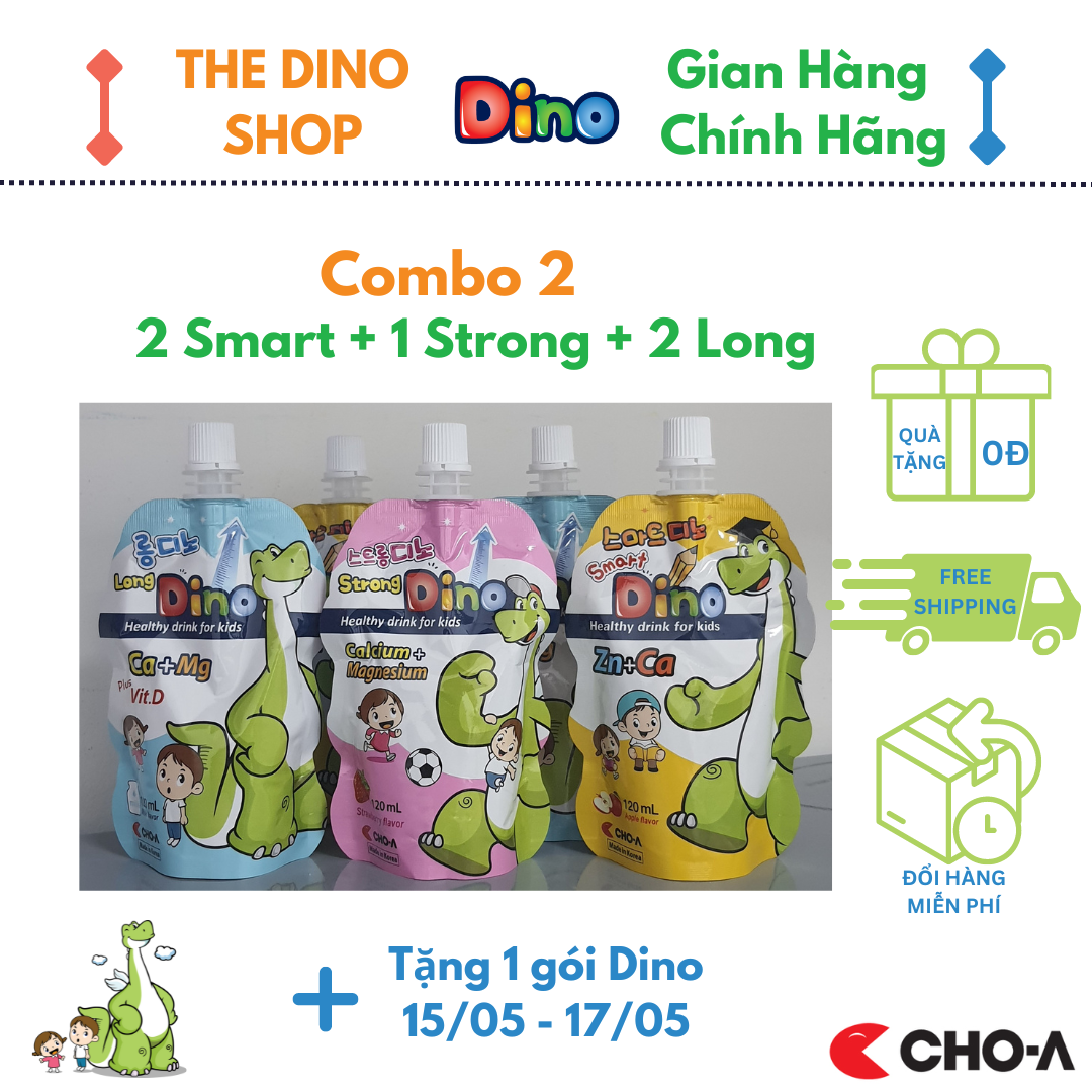 Combo 5 Gói Nước Trái Cây Dino Bổ Sung Vitamin Phù Hợp Cho Trẻ Từ 3 Tuổi (Hàng Nhập Khẩu)