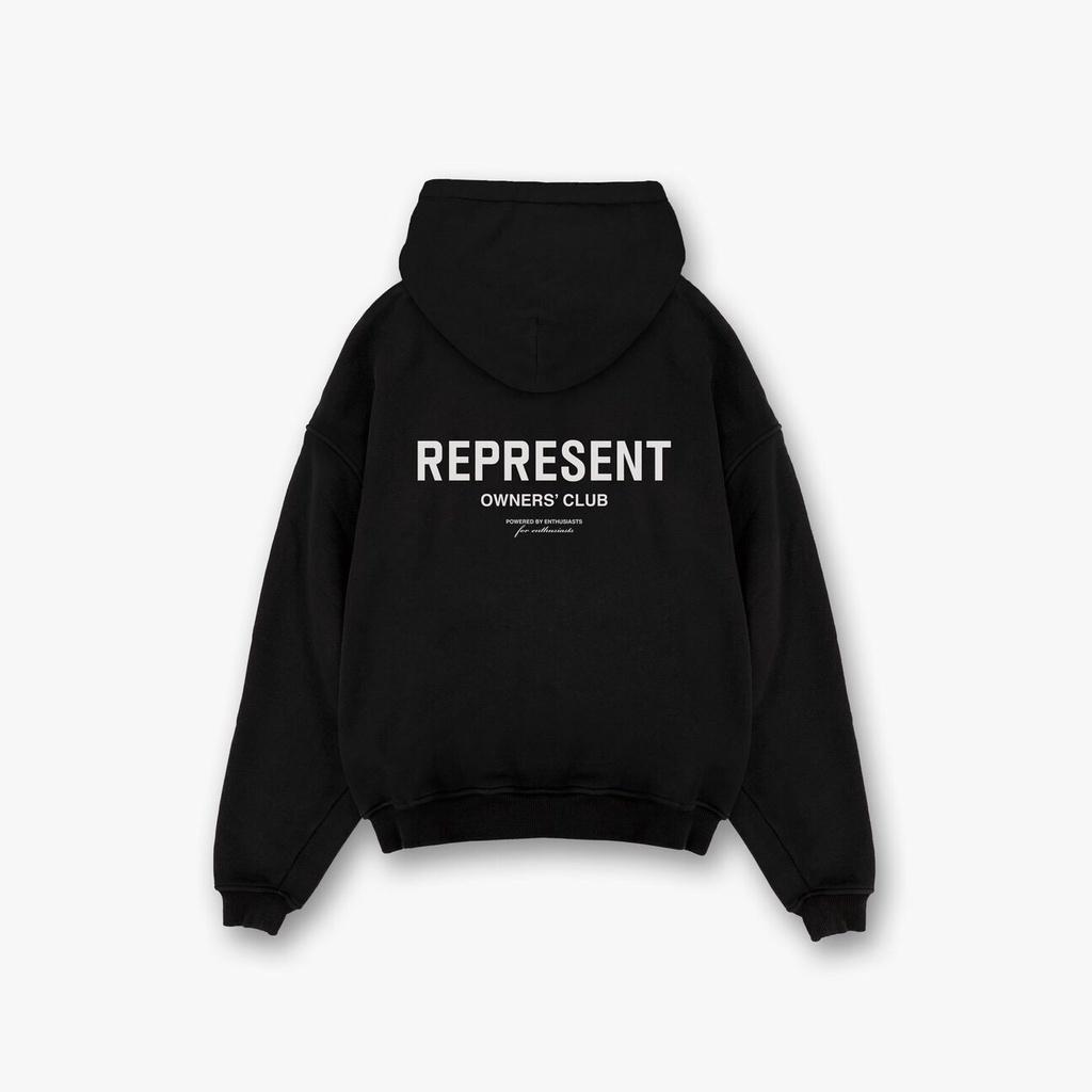 Áo khoác nỉ bông cotton dày mịn - hoodie form rộng unisex represent a - 2N Unisex