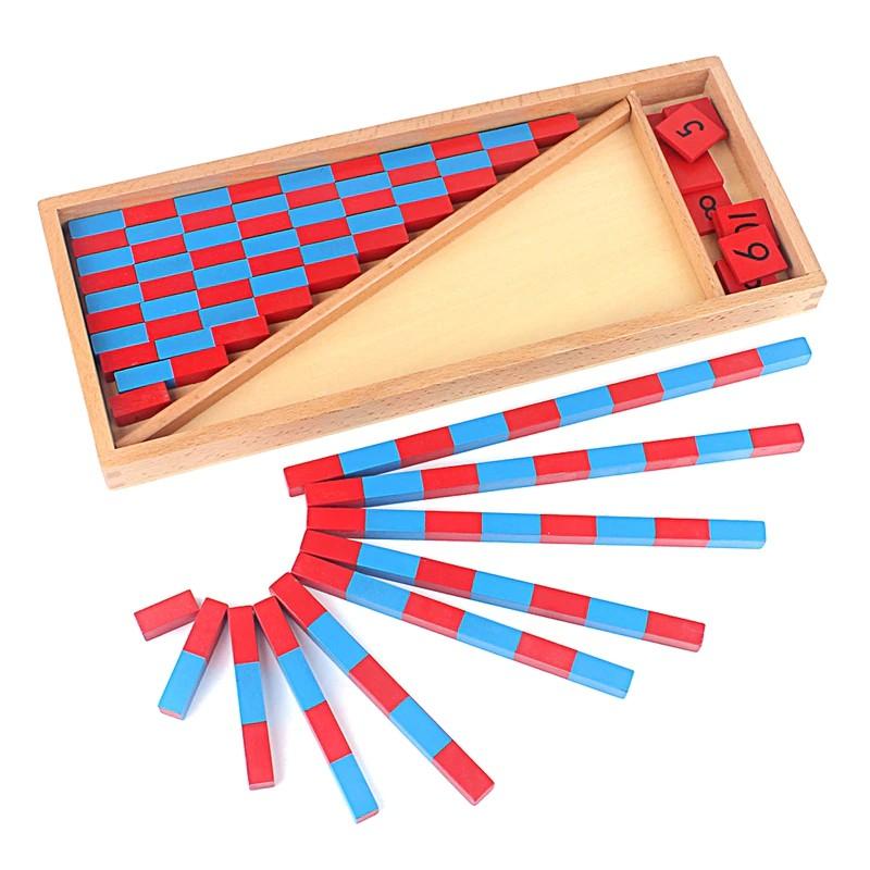 Hộp gậy số cỡ nhỏ Montessori (Small number rods)