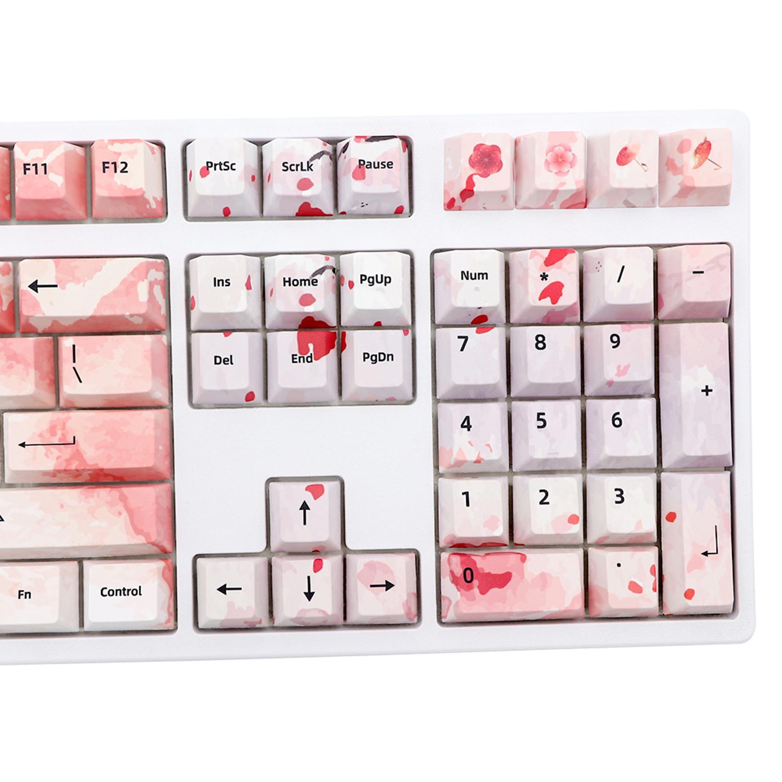PBT 108 Keys Keycaps Cover, for 61 87 98 Gaming Mechanical Keyboard, Professional, Exquisite Spare Parts, Accessories