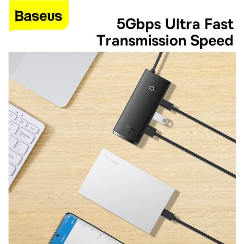 Hub chuyển Baseus Lite Series 6-Port Type-C HUB Docking Station- hàng chính hãng