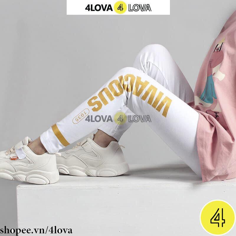 Quần legging nữ 4LOVA vải thun dáng ôm tôn dáng, co giãn 4 chiều