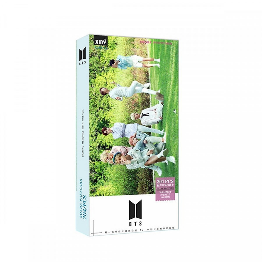 Postcard Bts nền cỏ áo xanh 204 ảnh