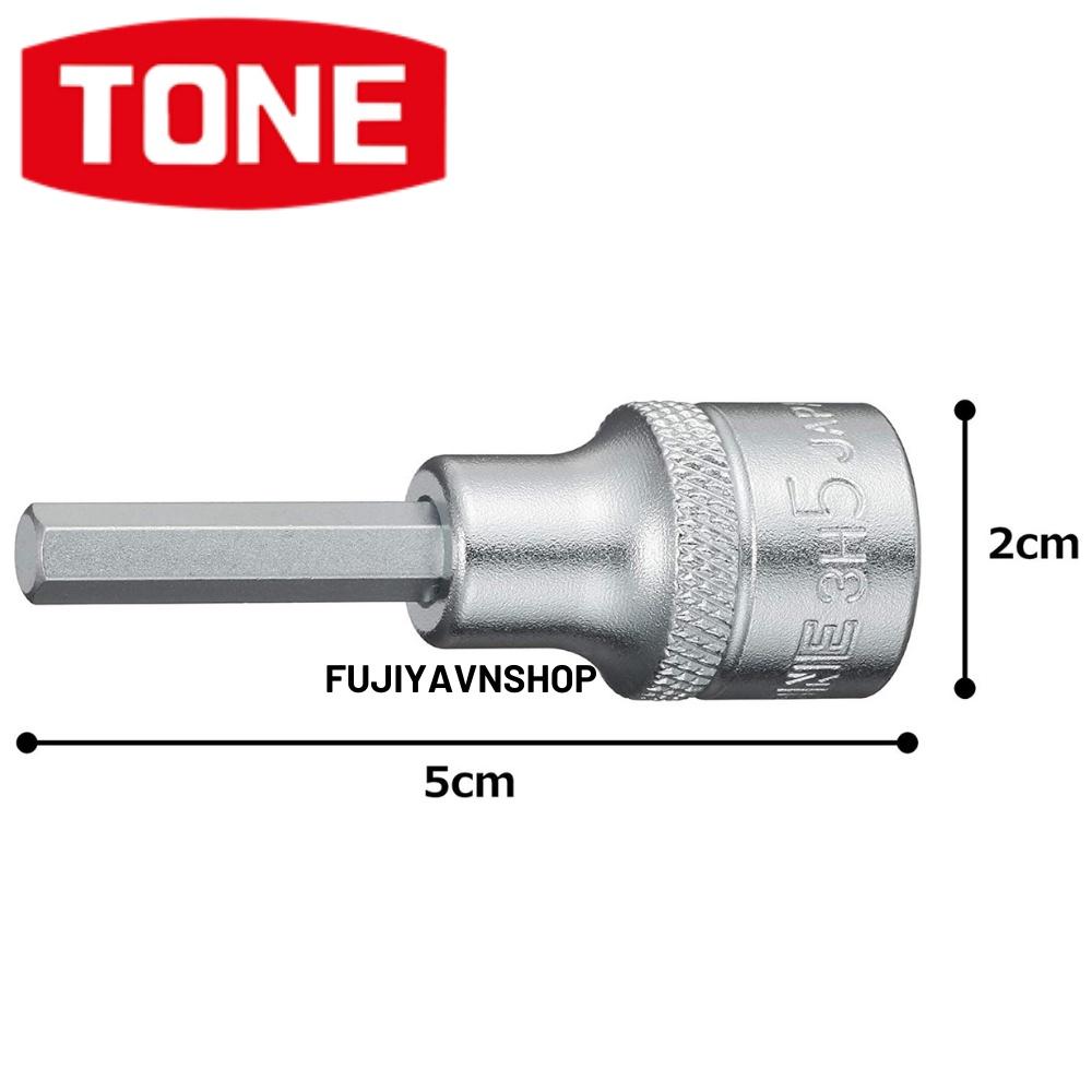 Đầu khẩu lục giác Tone HP3H-05 (3/8&quot;) cho đai ốc 5mm