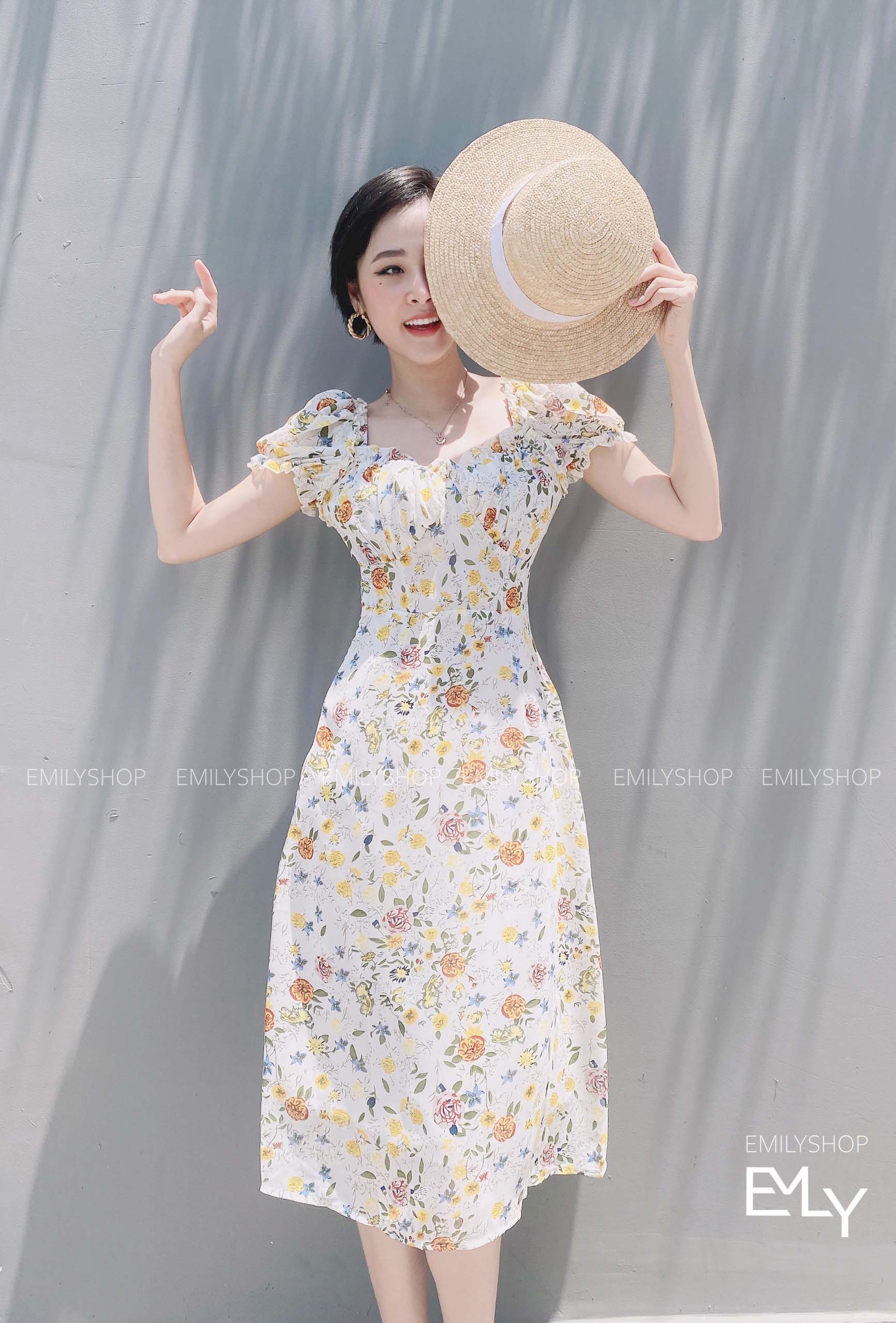 Đầm váy hoa thời trang nữ - Emilyshop