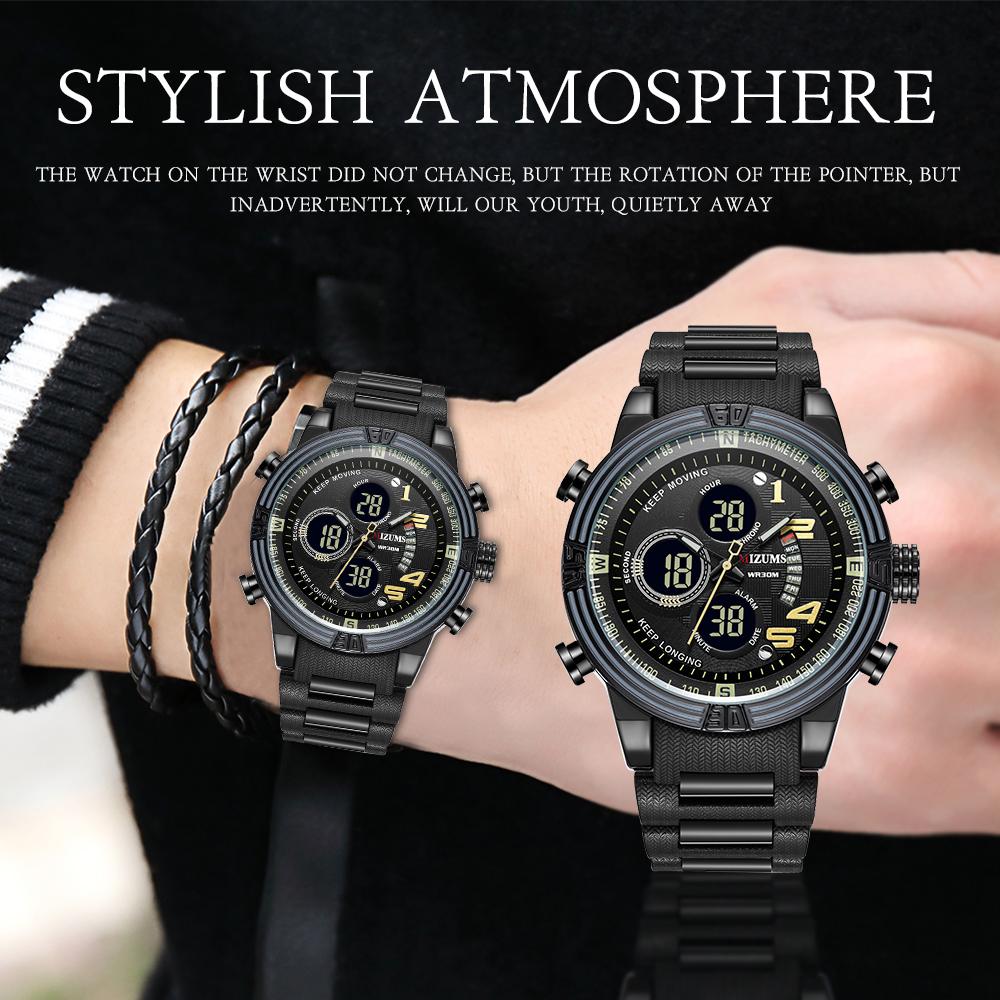 Đồng hồ thời trang MIZUMS Nam hợp kim kĩ thuật số không thấm nước