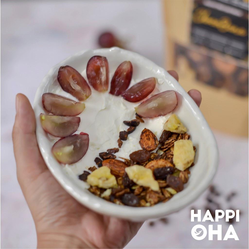 Granola Choco Bana HAPPI OHA - Ngũ Cốc Ăn Sáng/ Ngũ Cốc Ăn Kiêng Không Đường Tinh Luyện Vị Cacao 40g