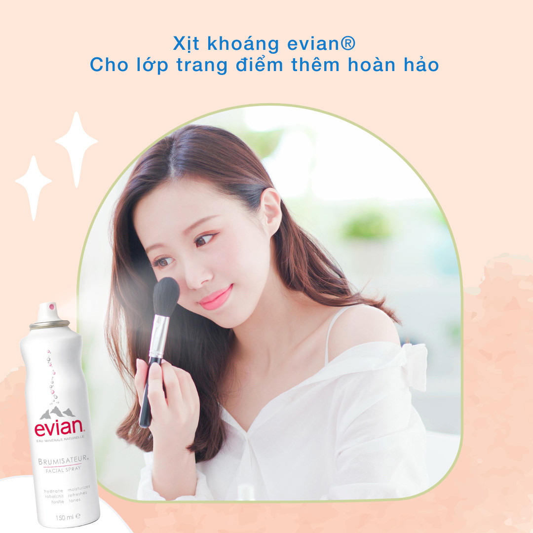 Xịt Khoáng Evian Cung Cấp Ẩm Và Làm Dịu Da Evian Spray Brumisateur Natural Mineral Water