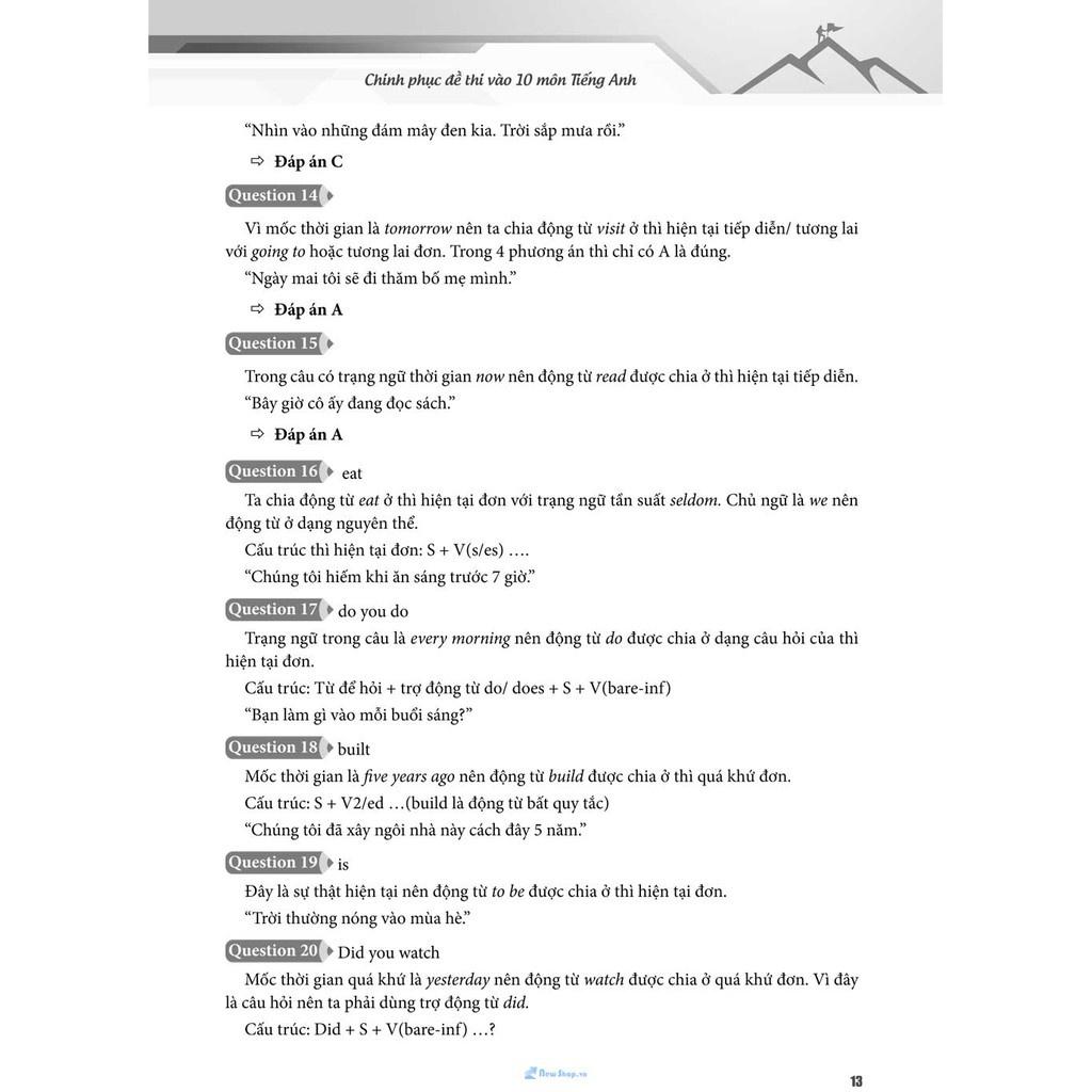 Sách - Chinh Phục Đề Thi Vào 10 Môn Tiếng Anh