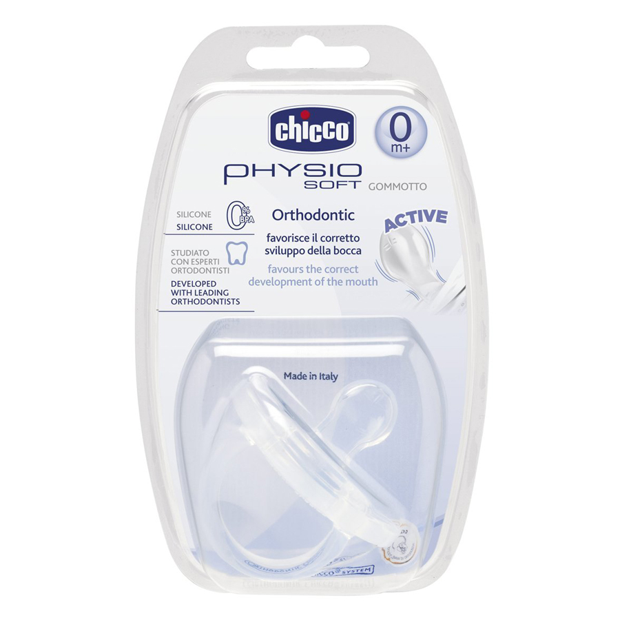 Ty Ngậm Silicon Physio Soft Trắng 0M+ Chicco