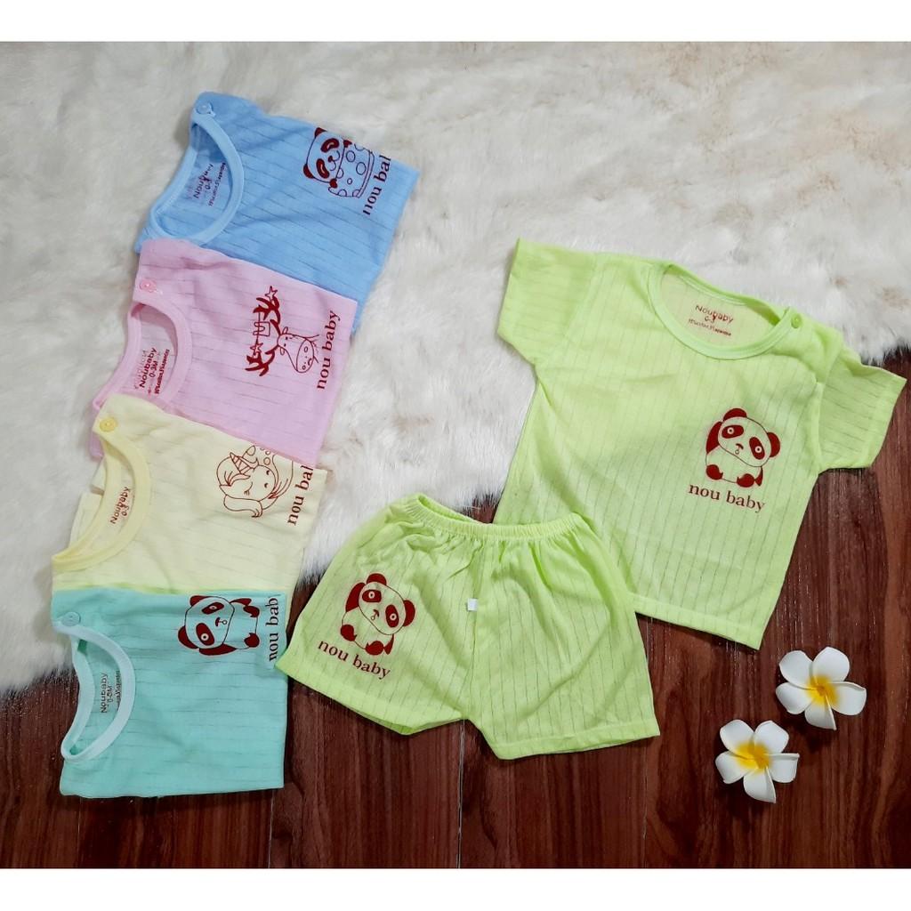 Bộ cotton giấy (mẫu trơn) cho bé 0-15 tháng tuổi- BNN