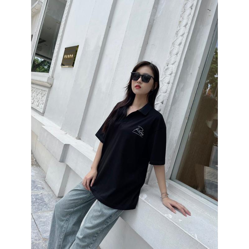 Áo Polo Unisex Richky Polo Shirt Premium Luxury Maison TB Đen – RKO2